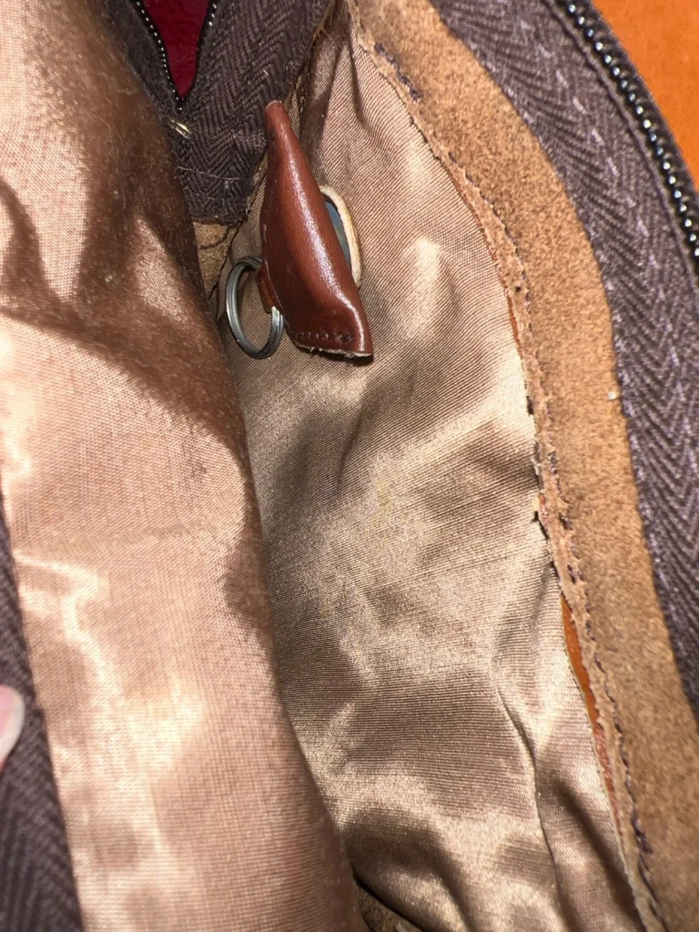 Vintage Land Leather Crossbody Bag Brown Multi Pocket Messenger Travel Organizer